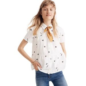Madewell Seamed Button-Down Shirt in El Rancho Medium